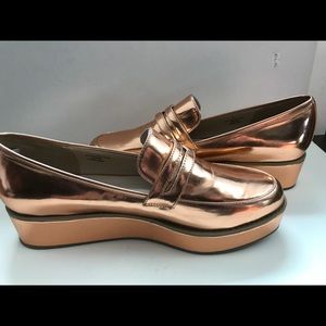 Asos Rose Gold Loafer Creepers Platform Flatform